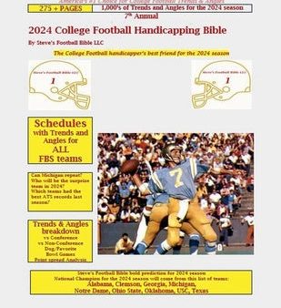 2024 College Football Handicapping Bible Online now