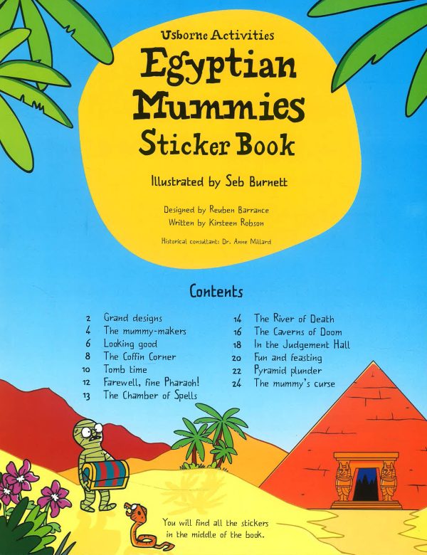 Egyptian Mummies Sticker Book Fashion